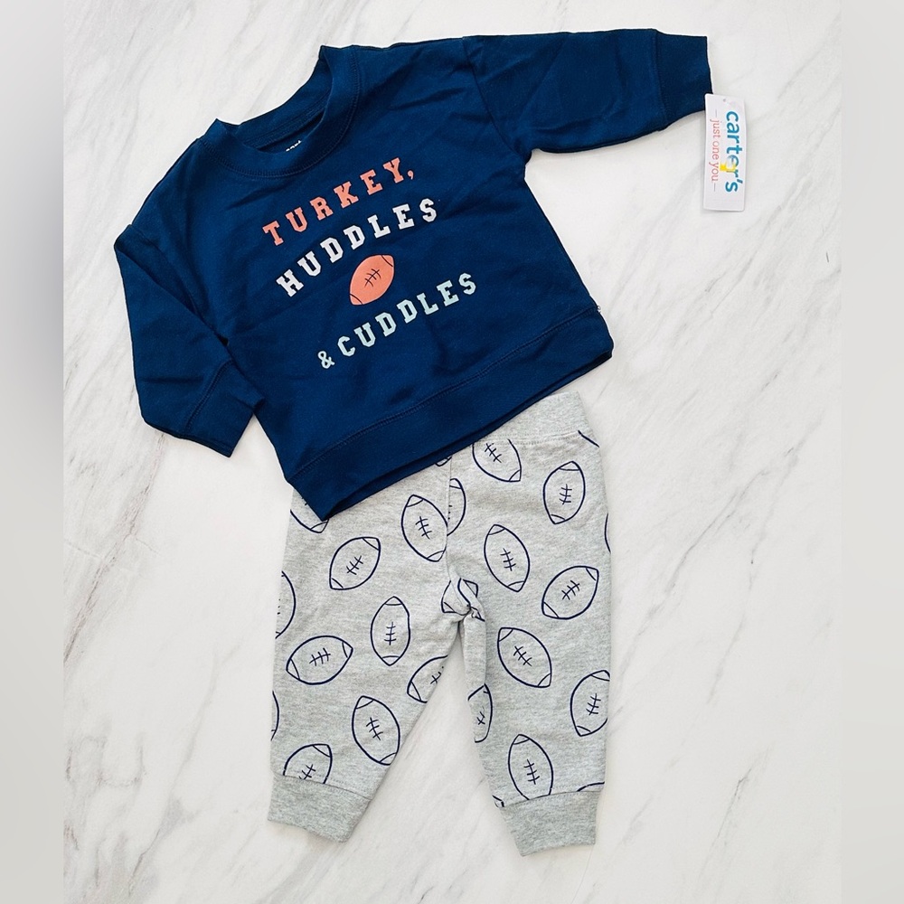 NWT Carter's Blue and Gray Football Outfit